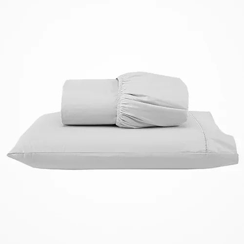 Jogo de Lençol Simples 2 Pçs com Elástico | 300 Fios | Solteiro | Branco - Linhas & Lares