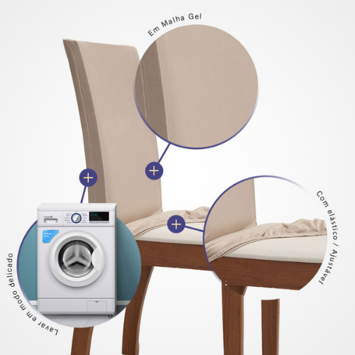 Capa para Cadeira Gel Flex | Kit com 4 | Avelâ