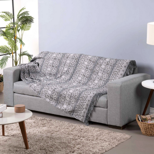 Manta Tessela | Cinza Geométrico