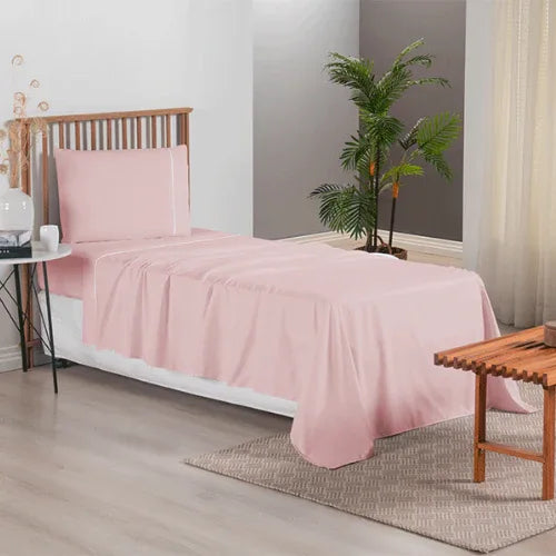 Jogo de Lençol 3 Pçs | 300 Fios | Solteiro | Rosê - Linhas & Lares