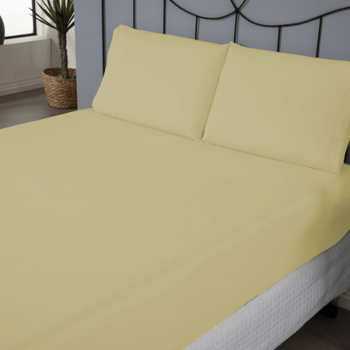 Jogo de Lençol Pure Day | Percal 180 Fios | Queen | Amarelo