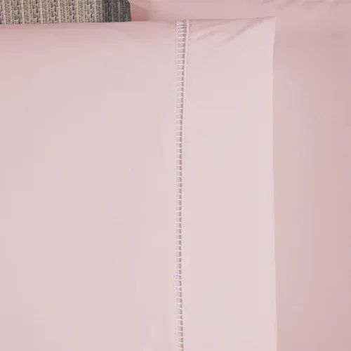 Jogo de Lençol 3 Pçs com elástico Ponto Palito | 300 Fios | Casal Queen | Rosê - Linhas & Lares