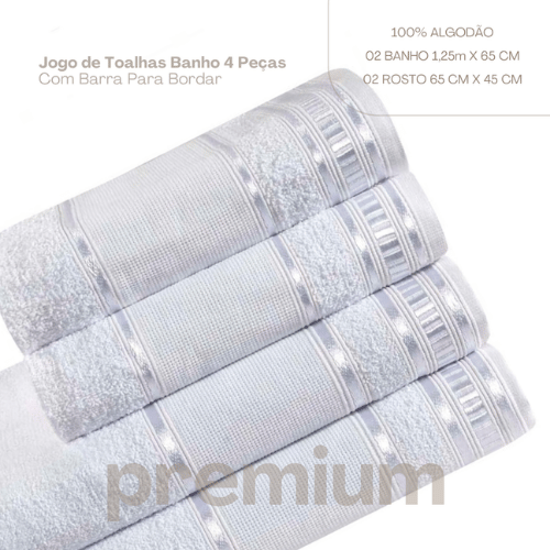 Jogo de Toalhas Premium | Branca
