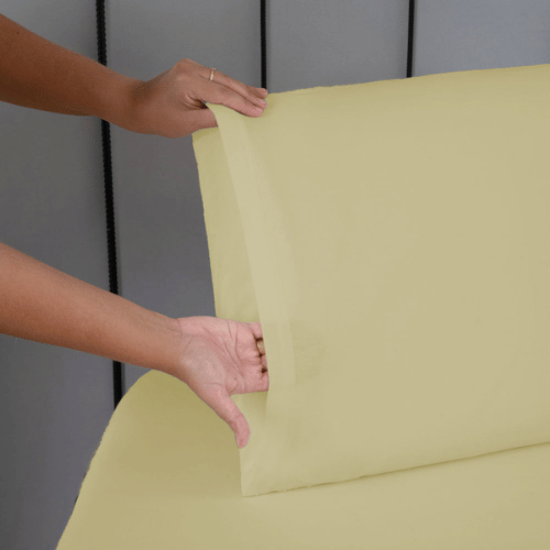 Jogo de Lençol Pure Day | Percal 180 Fios | Casal | Amarelo