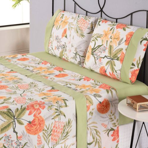 Jogo de Lençol Folhas de Verona | Casal