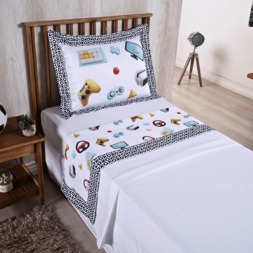 Jogo de Lençol Vortex Gamer | 300 Fios