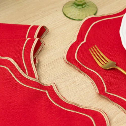 Jogo Americano Accord | 12 peças | 6 lugares | Tomate - Linhas & Lares