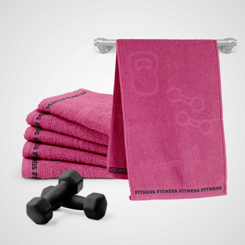 Kit 6 Toalhas Fitness SportFlex Pink
