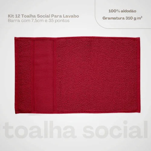 Toalha Social Rosier Veludo - Linhas & Lares