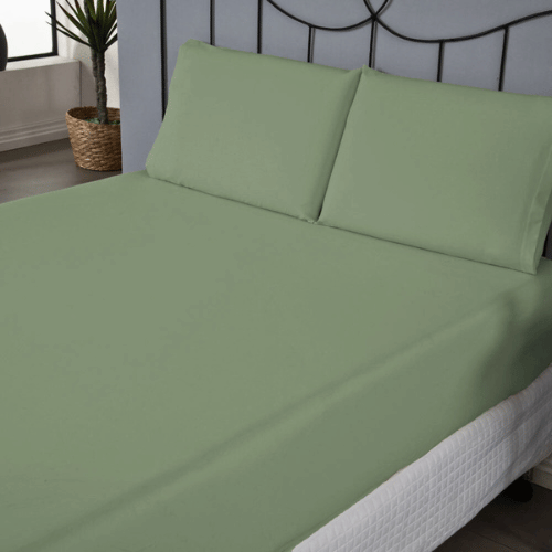 Jogo de Lençol Pure Day | Percal 180 Fios | Casal | Verde