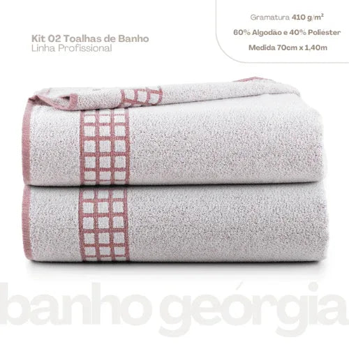 Praia e Piscina Georgia | Kit com 2 | Bordô - Linhas & Lares