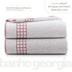 Praia e Piscina Georgia | Kit com 2 | Bordô - Linhas & Lares