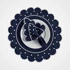 Jogo Americano Poá | Azul Marinho | Kit 12 Pçs 6 Lugares