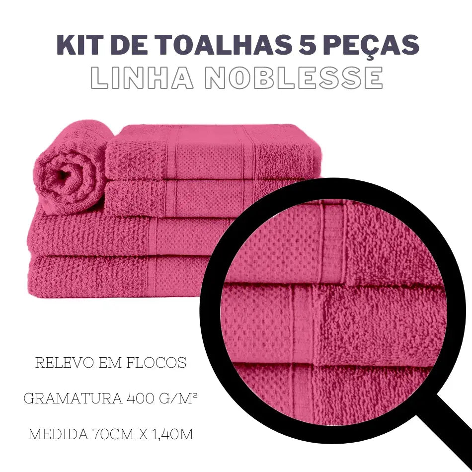 Jogo de Toalhas Noblesse | 5 Peças