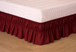 Saia Para Cama Box Drapeé Ajustavel Solteiro à Queen | Vinho - Linhas & Lares