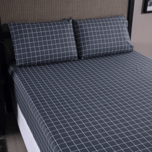 Jogo de Lençol Trama | 200 Fios | Queen | Grafite