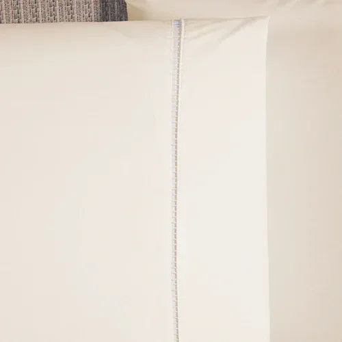 Jogo de Lençol 3 Pçs com elástico Ponto Palito | 300 Fios | Casal Queen | Palha - Linhas & Lares