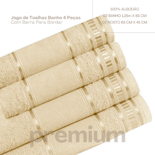 Jogo de Toalhas Premium | Baunilha