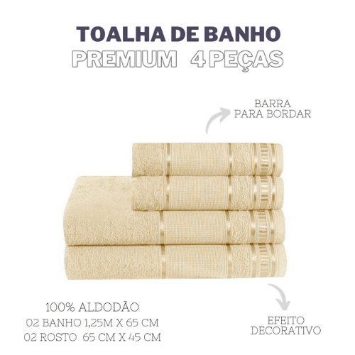 Jogo de Toalhas Premium | Baunilha