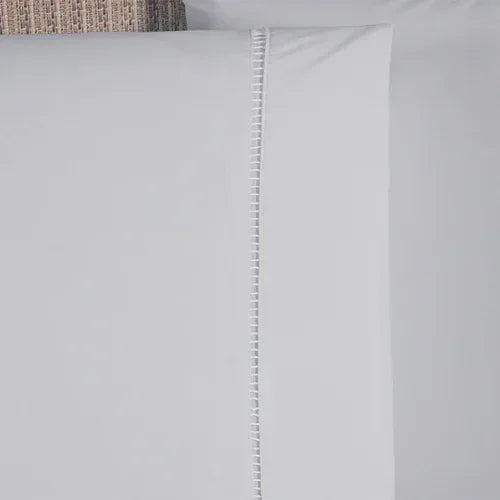 Jogo de Lençol 3 Pçs com elástico Ponto Palito | 300 Fios | Casal Queen | Cinza - Linhas & Lares