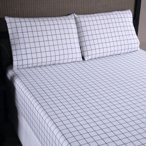 Jogo de Lençol Trama | 200 Fios | Queen | Cinza