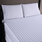 Jogo de Lençol Trama | 200 Fios | Queen | Cinza