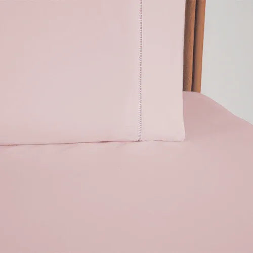 Jogo de Lençol Simples 2 Pçs com Elástico | 300 Fios | Solteiro | Rosê - Linhas & Lares