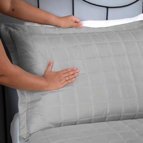 Porta Travesseiro Blend Grey