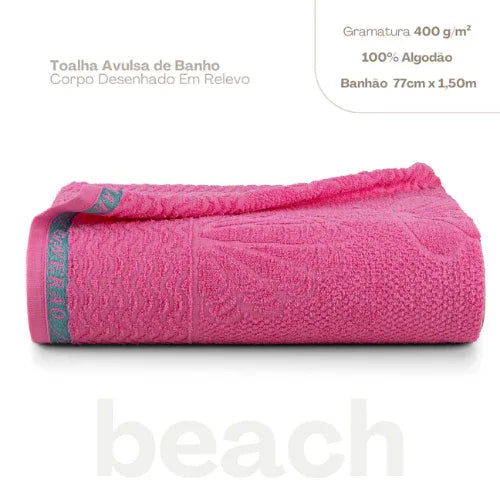 Toalha Praia e Piscina Beach Pink - Linhas & Lares