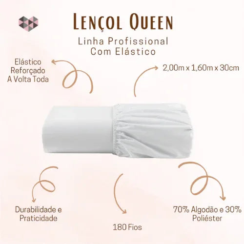 Kit 4 Pçs Lençol Avulso com Elástico Premium | Solteiro - Linhas & Lares