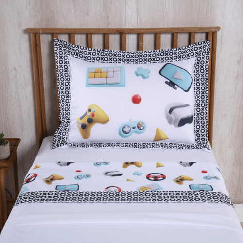 Jogo de Lençol Vortex Gamer | 300 Fios