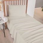 Jogo de Lençol 3 Pçs | 300 Fios | Solteiro | Cáqui - Linhas & Lares