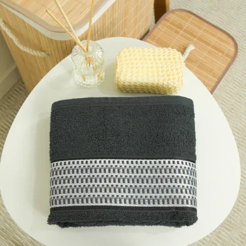Toalha de Banho Daily - Preto - Linhas & Lares