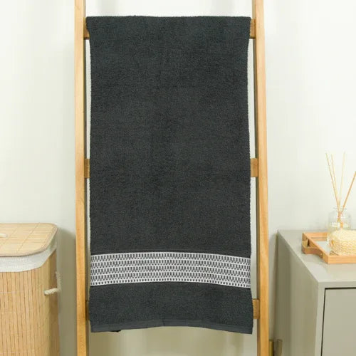 Toalha de Banho Daily - Preto - Linhas & Lares