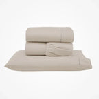 Jogo de Lençol 3 Pçs | 300 Fios | Solteiro | Cáqui - Linhas & Lares