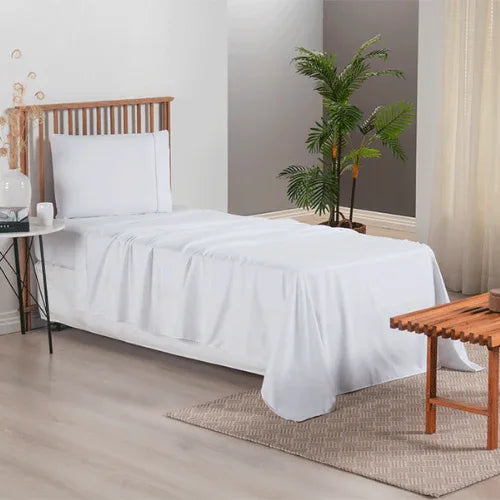 Jogo de Lençol 3 Pçs | 300 Fios | Solteiro | Branco - Linhas & Lares