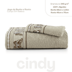 Jogo de Toalhas Cindy | Bege Sisal