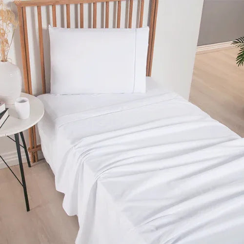 Jogo de Lençol 3 Pçs | 300 Fios | Solteiro | Branco - Linhas & Lares