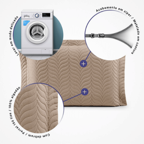 Porta Travesseiro Marbella | Cáqui