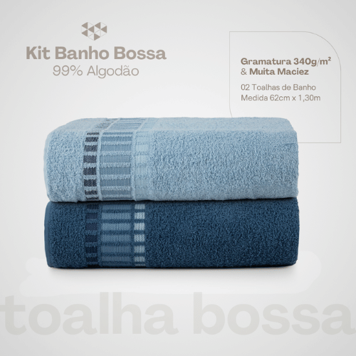 Kit Toalha de Banho Bossa Oceano