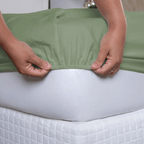 Jogo de Lençol Pure Day | Percal 180 Fios | Casal | Verde