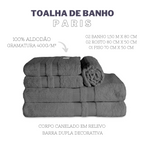 Jogo de Banho Paris | 400g/m2 | Kit 5 Peças | Grafite