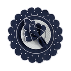 Jogo Americano Poá | Azul Marinho | Kit 12 Pçs 6 Lugares