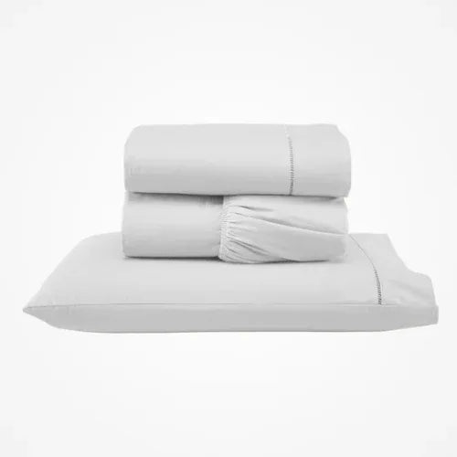 Jogo de Lençol 3 Pçs | 300 Fios | Solteiro | Branco - Linhas & Lares