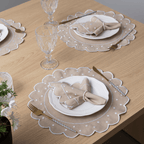 Jogo Americano Poá | Avelâ | Kit 12 Pçs 6 Lugares