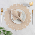 Jogo Americano Poá | Avelâ | Kit 12 Pçs 6 Lugares