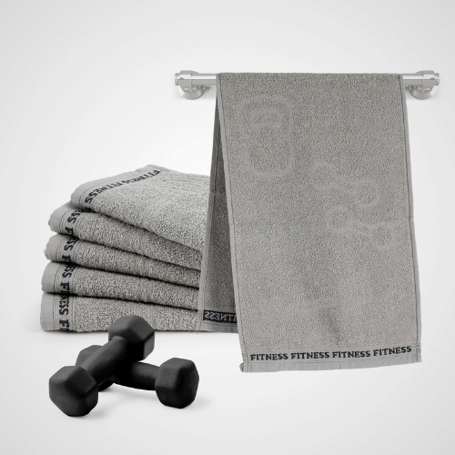 Kit Toalha Fitness SportFlex Grafite