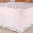 Saia Para Cama Box TrendLine Ajustavel Solteiro à Queen | Branco - Linhas & Lares