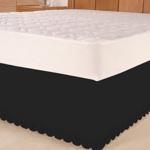 Saia Para Cama Box TrendLine Ajustavel Solteiro à Queen | Preto - Linhas & Lares