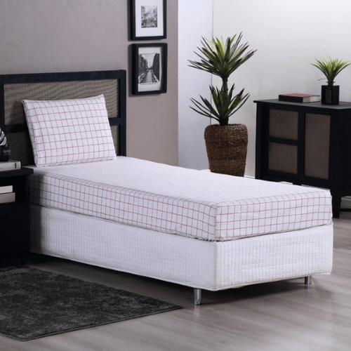 Jogo de Lençol Trama | 200 Fios | Solteiro | Rosê